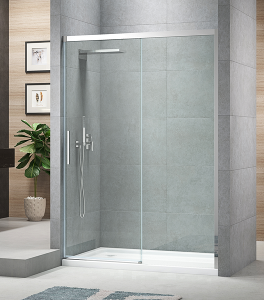 Дверь в нишу Koer SR SD05-140x200-TR-01 прозрачное стекло Easy Clean 6мм, хром (KR5406) KR5406 фото