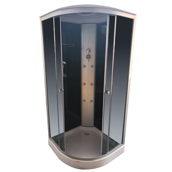 Бокс душевой с гидромассажем Mixxus STRONG SBH02-90x90x215-GR SATIN низкий поддон (MI6891) MI6891 фото