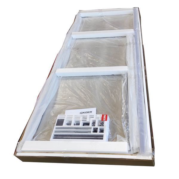 Дверь в нишу Koer SR SD05-140x200-TR-01 прозрачное стекло Easy Clean 6мм, хром (KR5406) KR5406 фото