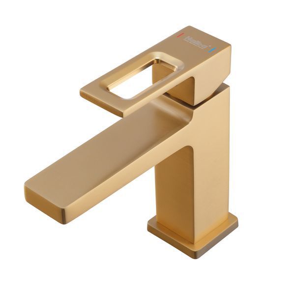 Смеситель для умывальника Haiba KANT 001 BRUSHED GOLD (HB9605) HB9605 фото