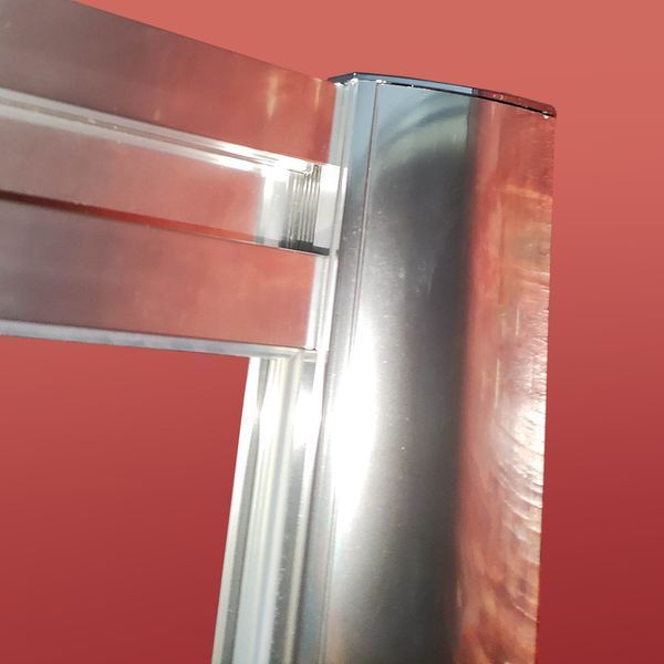 Дверь в нишу Koer SR SD05-140x200-TR-01 прозрачное стекло Easy Clean 6мм, хром (KR5406) KR5406 фото
