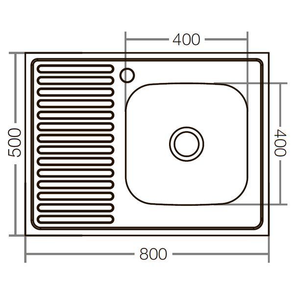 Кухонна мийка накладна Zerix Z8050R-04-160E (Satin) (ZX1615) ZX1615 фото
