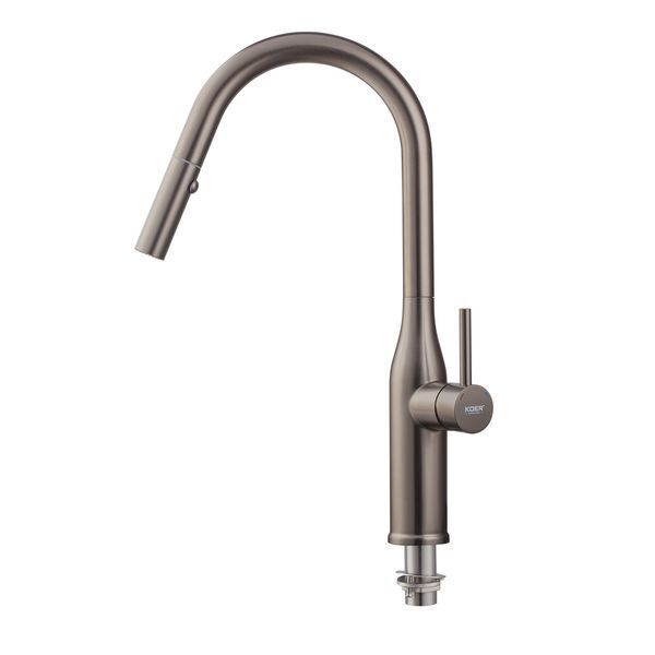Кухонный смеситель с выдвижным изливом KOER KI-70004-07 (нерж. сталь) (KR3387) KR3387 фото
