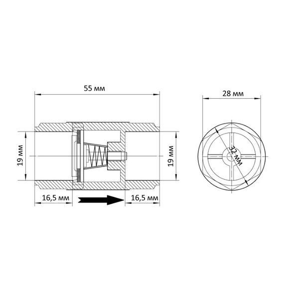 Клапан обратный Koer K0251.PRO - 20 PPR (KP2610) KP2610 фото