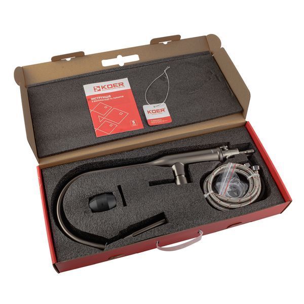 Кухонный смеситель с выдвижным изливом KOER KI-70004-07 (нерж. сталь) (KR3387) KR3387 фото