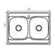 Мойка кухонная Zerix Z8060B-08-180MD Double (micro decor) (ZS0611) ZS0611 фото 2