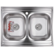 Мойка кухонная Zerix Z8060B-08-180MD Double (micro decor) (ZS0611) ZS0611 фото 1