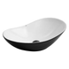 Раковина накладная Mixxus Premium WAVE-0105 WHITE-BLACK 620х360х160mm (MP6558) MP6558 фото 1