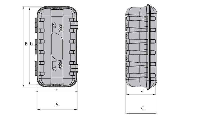 Ящик для огнетушителя Daken Strike 287x600x220 мм 6 кг (1004160000) 1004160000 фото