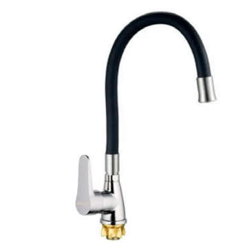 Смеситель для кухни Mixxus SOP4-146 Reflector Black с черным силиконовым изливом (MI6490) MI6490 фото