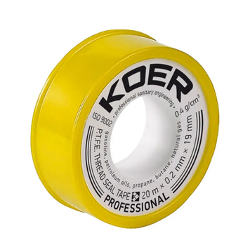 ФУМ стрічка для газу Koer STP-02 PRO 20M * 0.2mm * 19mm (KR0122) KR0122 фото