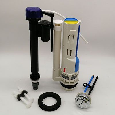Комплект арматуры: MIXXUS PREMIUM BUTTON-1801-1/2" СЛИВНАЯ 2-х кнопочная + НАПОЛНИТЕЛЬНАЯ с НИЖНИМ подводом, пластиковая резьба 1/2" (MP6607) MP6607 фото