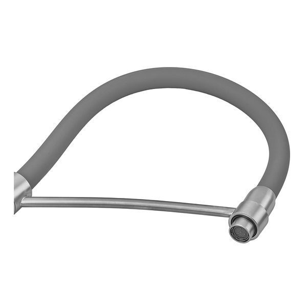 Смеситель для кухни с силиконовым изливом Zerix FUL-017 Refl.Gray из нерж. стали SUS304 (изл.серый) (ZX5993) ZX5993 фото