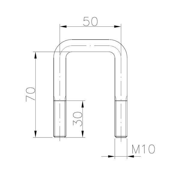 Элемент крепления груза борта прицепа Winterhoff ZBF 30-PO 50х70 мм (1860043) 1860043 фото