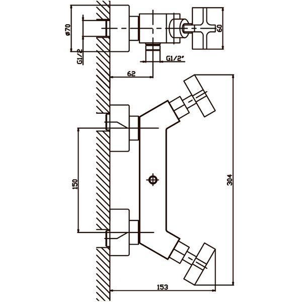 Смеситель для душа Haiba Bergus 003 (HB0020) HB0020 фото
