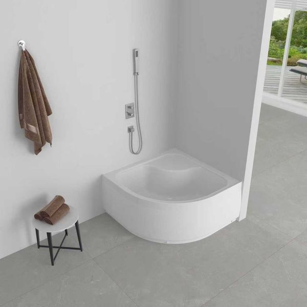 Душевой поддон высокий Mixxus Strong ST01-90x90x40 с полукруглым сифоном диаметр слива 52 мм (MI8160) MI8160 фото