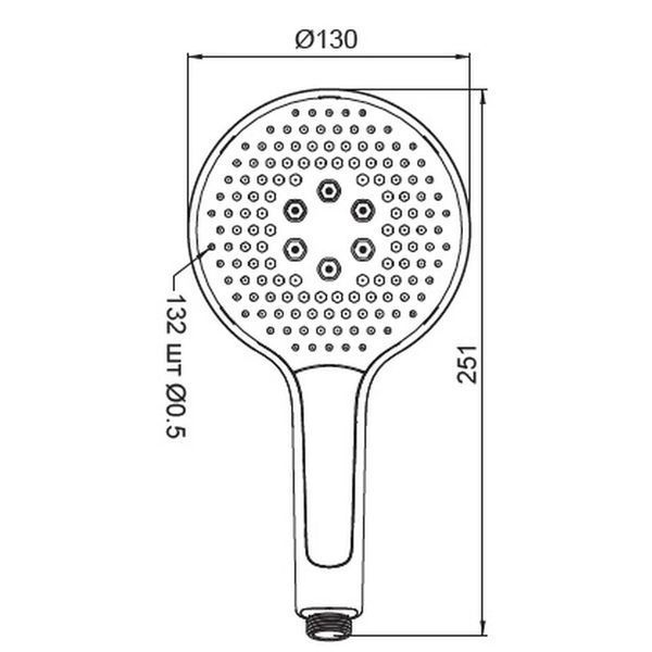 Лейка для душа Koer KP-0401-05 (3 функции) (KR4981) KR4981 фото