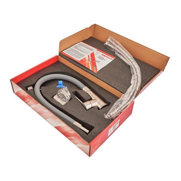 Смеситель для кухни с силиконовым изливом Zerix FUL-017 Refl.Gray из нерж. стали SUS304 (изл.серый) (ZX5993) ZX5993 фото