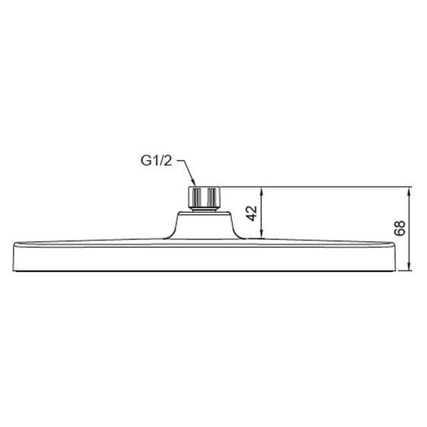 Лійка для душу стельова Koer KP-0402-07-OH 310x200мм (KR4990) KR4990 фото