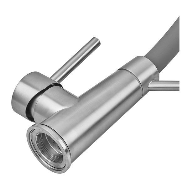 Смеситель для кухни с силиконовым изливом Zerix FUL-017 Refl.Gray из нерж. стали SUS304 (изл.серый) (ZX5993) ZX5993 фото