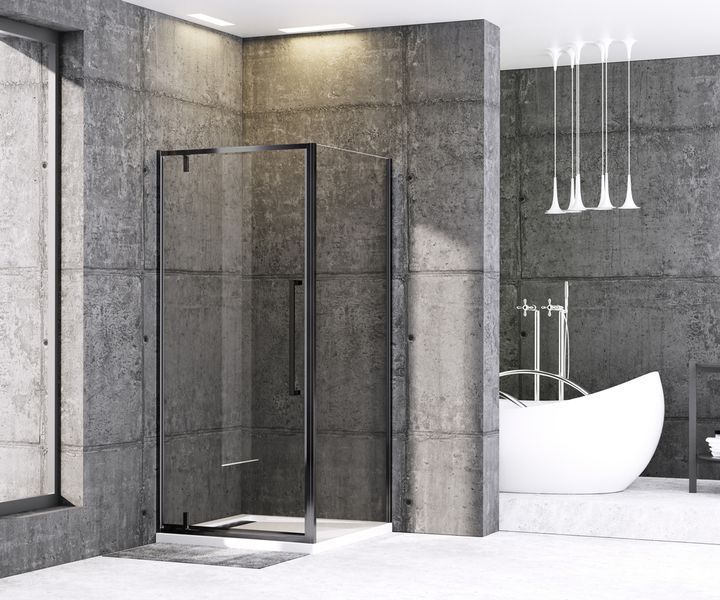 Душова кабіна без піддону Mixxus Premium BEVEL SC01-90x90x195-TR Black прозоре скло 6мм (MI6864) MI6864 фото