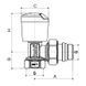 Кран радиаторный Roho R5550-050 - 1/2" угловой (RO0128) RO0128 фото 2