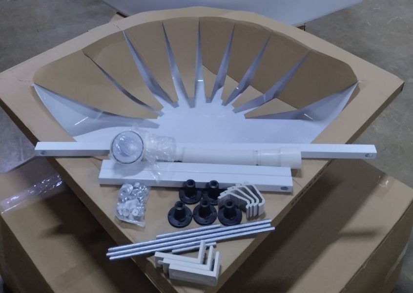 Душевой поддон высокий Mixxus Strong ST01-90x90x40 с полукруглым сифоном диаметр слива 52 мм (MI8160) MI8160 фото