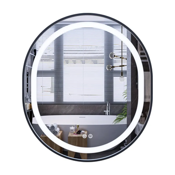 Зеркало Mixxus Premium ELLIPSE MV05-80x70-Reverse BLACK с Led Touch, Anti-fog, димером (3-6,5kK) (MP6646) MP6646 фото