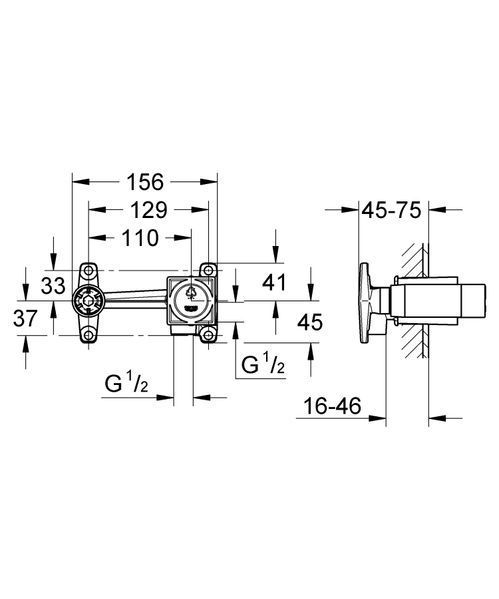 Прихована частина змішувача для раковини Grohe Non Rapido OHM (23200000) 23200000 фото