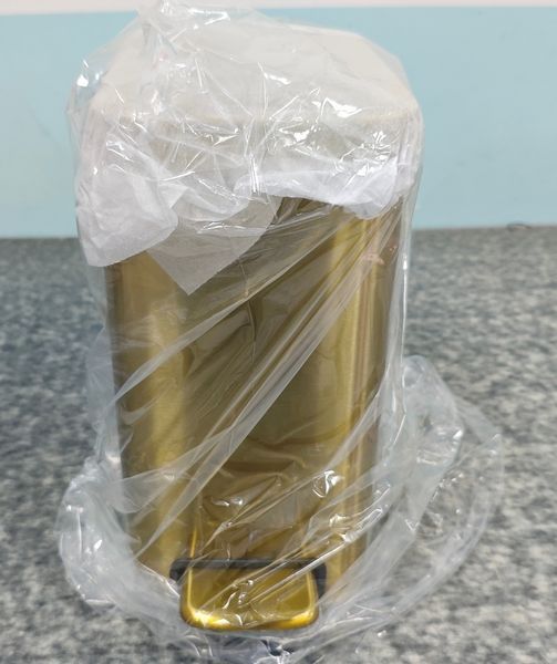 Відро для сміття з плавним закриттям прямокутне Mixxus Premium Quadro-TC0105 Brushed Gold 5 л (колір матове золото) (MI8394) MI8394 фото