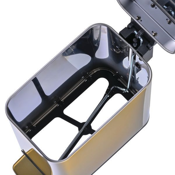 Відро для сміття з плавним закриттям прямокутне Mixxus Premium Quadro-TC0105 Brushed Gold 5 л (колір матове золото) (MI8394) MI8394 фото