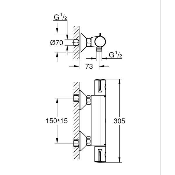 Термостат для душу Grohe Grohtherm 800 (1022022430) 1022022430 фото