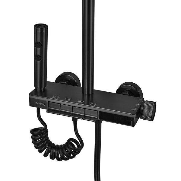 Душова колона Champion PBL-009-J Black зі змішувачем з кнопковим перемикачем, 4 режими (CH6499) CH6499 фото