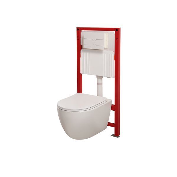 Комплект: Mixxus Premium Ellipse-SET-2101 (в 2 ящ) Унитаз система смыва Tornado 3.0+ Инсталляция Koer KT-0404 + панель KT-0604-03 White (MP6667) MP6667 фото