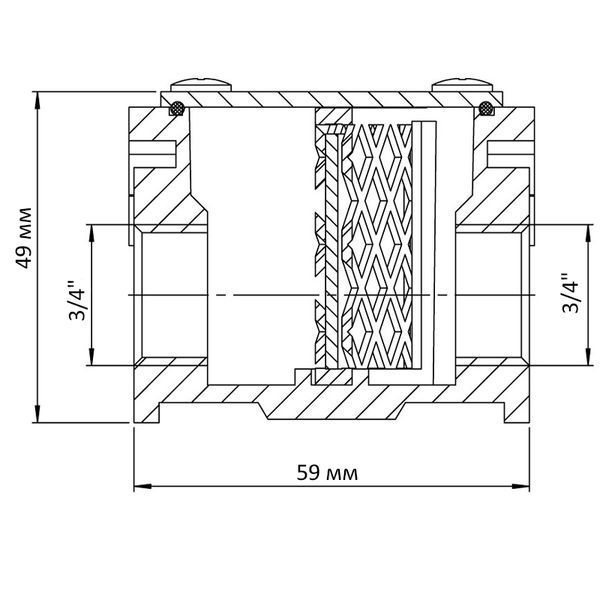 Фільтр газовий 3/4" Koer KG.F01.A (KR3104) KR3104 фото