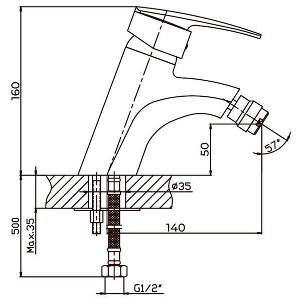 Смеситель для биде Haiba Agat 002 (HB0003) HB0003 фото