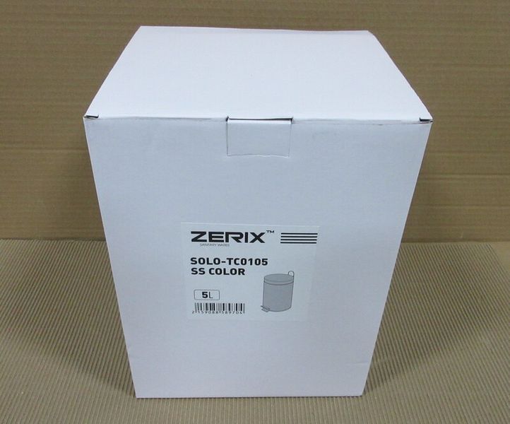 Мусорное ведро круглое Zerix Solo-TC0105 SS Color 5 л цвет нержавейка (ZX5897) ZX5897 фото