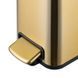 Відро для сміття з плавним закриттям прямокутне Mixxus Premium Quadro-TC0105 Brushed Gold 5 л (колір матове золото) (MI8394) MI8394 фото 2