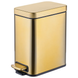 Відро для сміття з плавним закриттям прямокутне Mixxus Premium Quadro-TC0105 Brushed Gold 5 л (колір матове золото) (MI8394) MI8394 фото 1