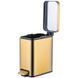 Відро для сміття з плавним закриттям прямокутне Mixxus Premium Quadro-TC0105 Brushed Gold 5 л (колір матове золото) (MI8394) MI8394 фото 4