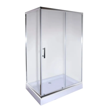 Душова кабіна з низьким піддоном Mixxus HARD SCT01-100x80x198-TR CHROME прозоре скло 5мм (MI6908) MI6908 фото