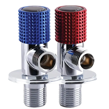 Комплект кранів (пара) для підключення сантехприладів Champion VAL-12-1/2x1/2-TWIN Chrome з нерж. ст.(кол. хром)(CH6568) CH6568 фото