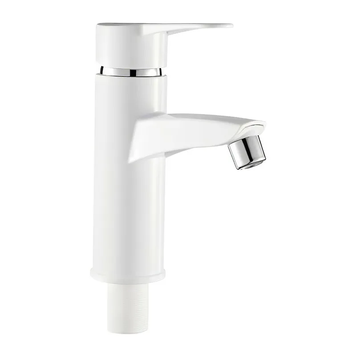 Змішувач для умивальника Plamix Sergio-001(W) Білий (з підведенням) (PM0607) PM0607 фото