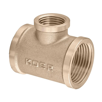 Трійник редукційний Koer KF.T100810F.WN - 1"х3/4"х1" FFF без нікелю (MX1531) MX1531 фото