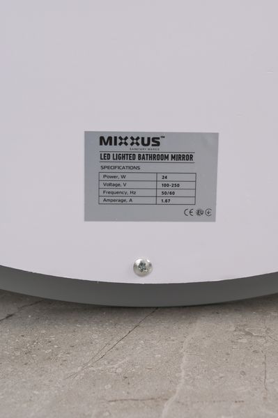 Зеркало Mixxus PLAIN MC02-60-CASE с Led Touch, Anti-fog, димером, регулятором яркости, часами (MI6661) MI6661 фото