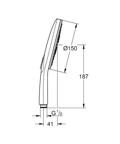 Ручной душ, 3 режима струи Grohe Rainshower SmartActive (26553000) 26553000 фото