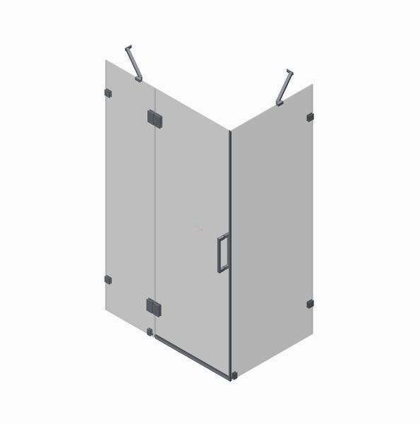 Боковая стенка для кабины Koer SR SW04-90x200-TR-01 прозрачное стекло Easy Clean 10мм, хром (KR5390) KR5390 фото