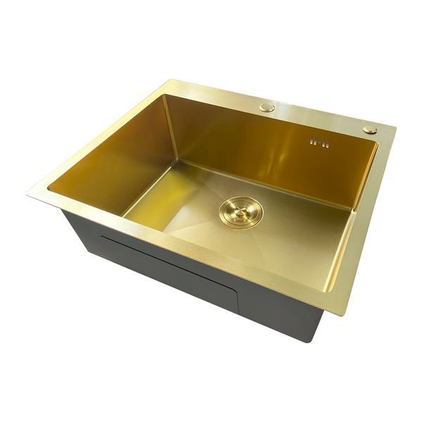 Мийка Mixxus MH6050 Micro Decor Brushed Gold (3.0/0.8) з нерж. сталі (колір матове золото) (MI8222) MI8222 фото