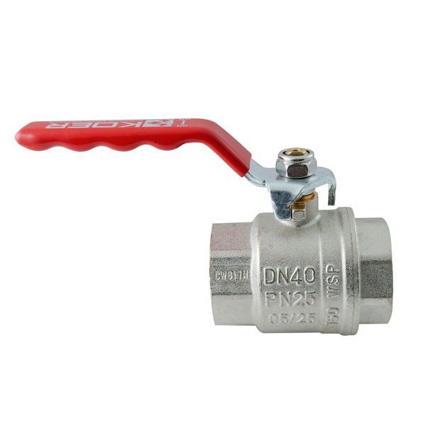 Кран шаровой ГГВ Koer Extreme KE.214-40 - 1 1/2" FF ручка "рычаг" красная (KR5748) KR5748 фото