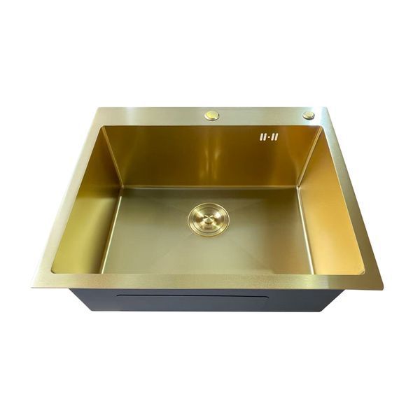 Мийка Mixxus MH6050 Micro Decor Brushed Gold (3.0/0.8) з нерж. сталі (колір матове золото) (MI8222) MI8222 фото